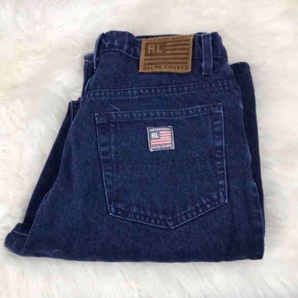 Vintage Denim - Vintage Ralph Lauren Rare Dark wash mom Jeans 10